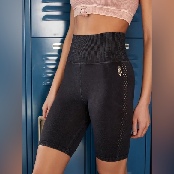 Free People Pants - Free People Movement Seamless Good Karma Bike Shorts Black XS/S